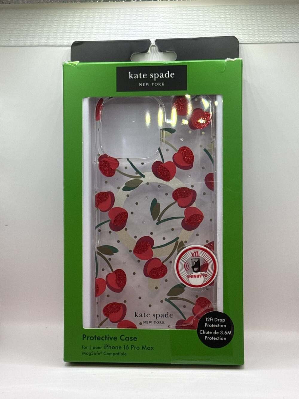 Kate Spade New York Cherry Dot Clear Protective Case with MagSafe for iPhone 16